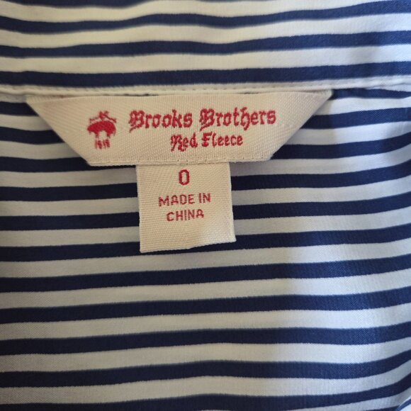 Brookes Brothers Silk Striped Sleeveless Blouse Navy/White - Picture 4 of 5